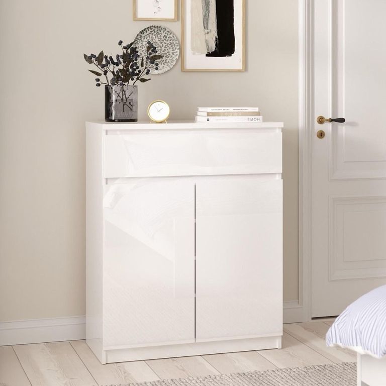 Naia Cabinet - 2 Door - White Gloss