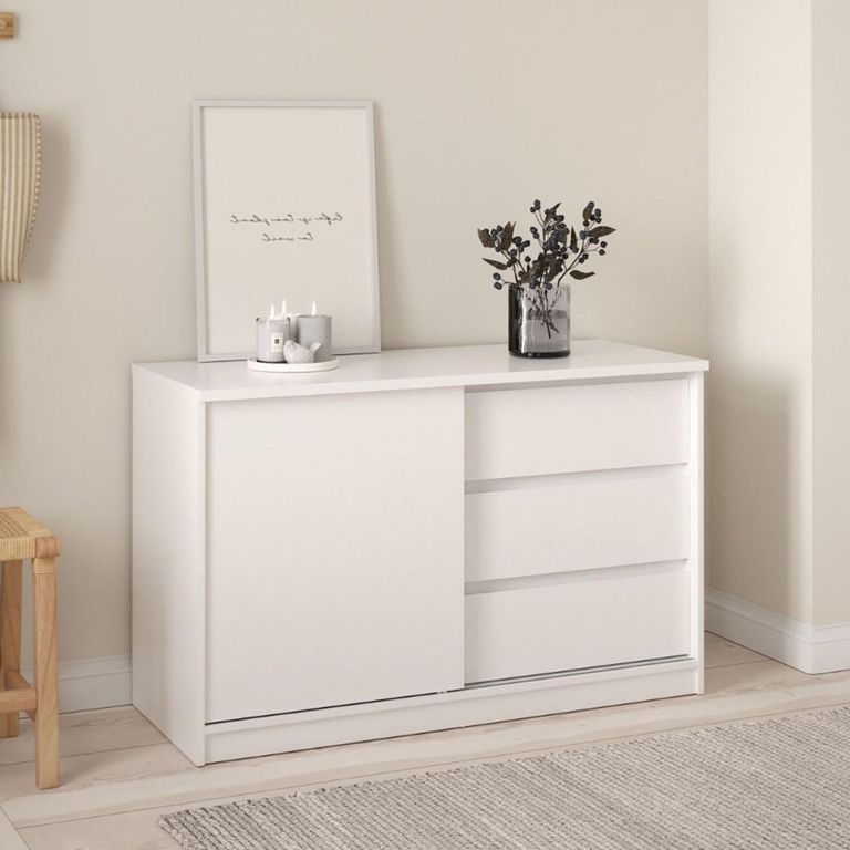 Naia Cabinet - Sliding Door - White Gloss