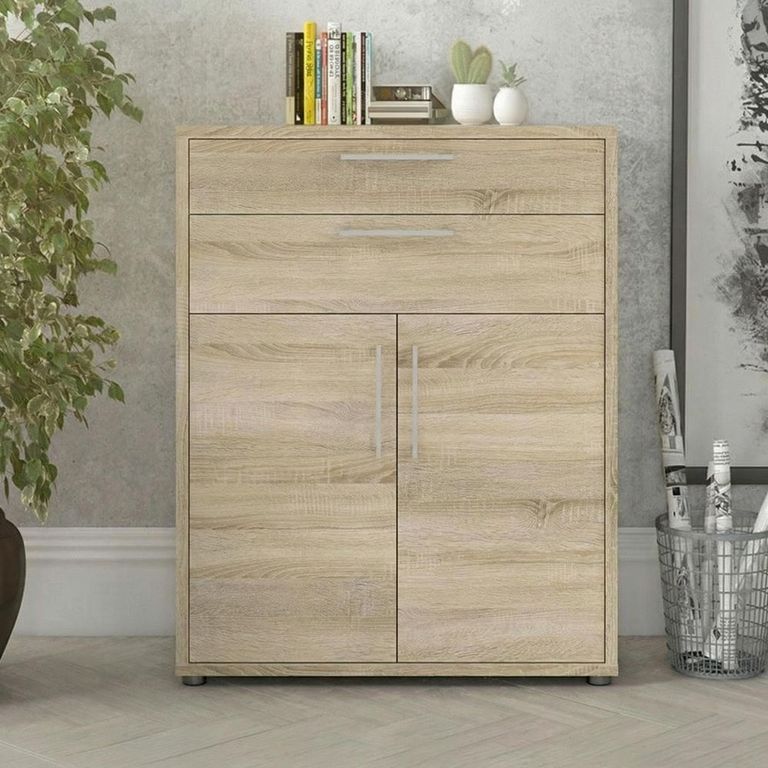 Prima Cabinet - 2 Door - 2 Drawer - Oak