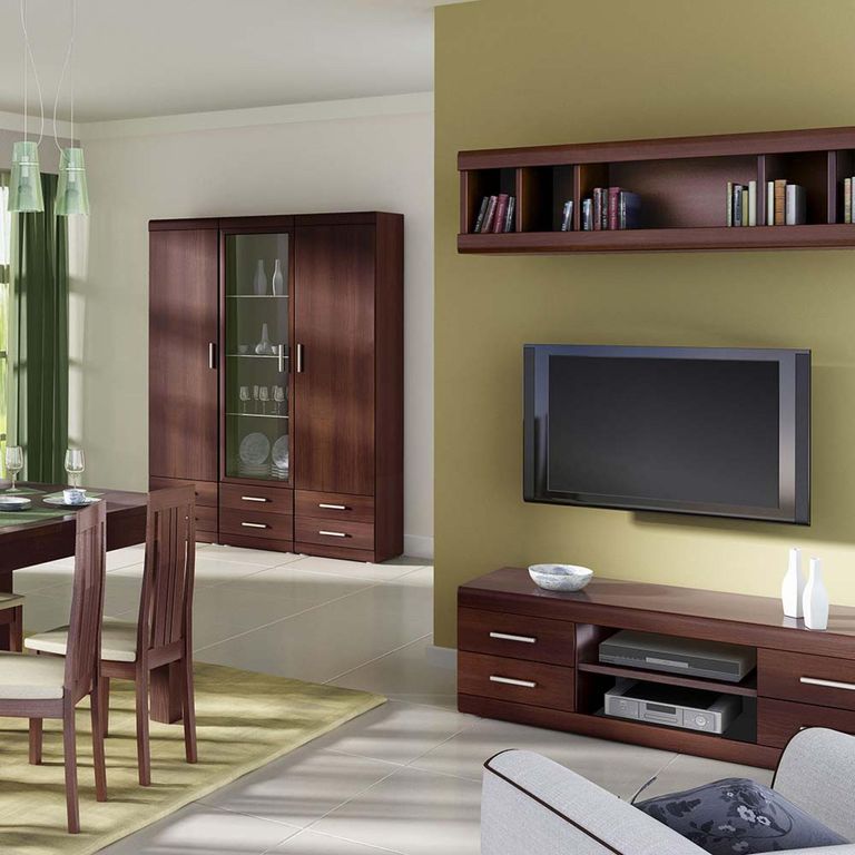Imperial Display Cabinet - 1 Door - Narrow - Mahogany