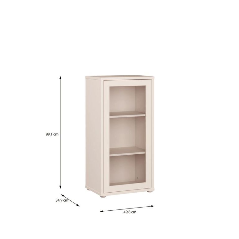 Alice Springs Cupboard - 1 Door - Glass - Sand