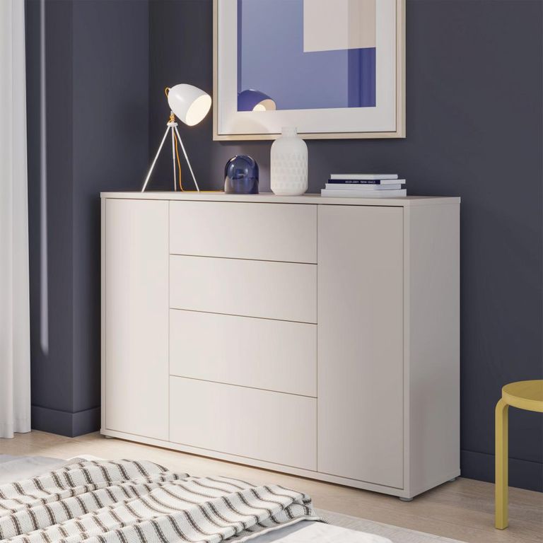 Alice Springs Hall Cabinet - 2 Door - 4 Drawer - Wide - Sand