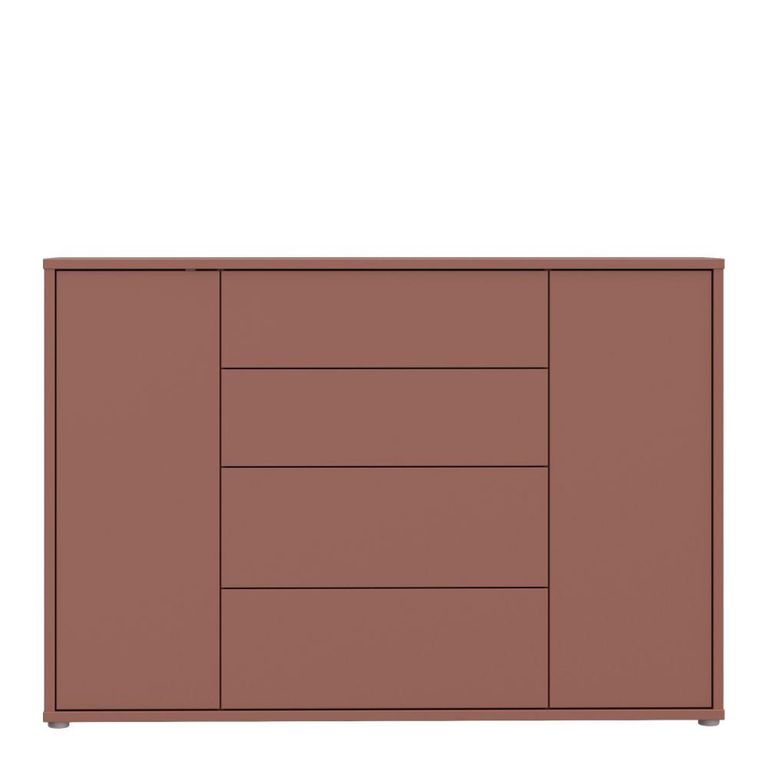 Alice Springs Hall Cabinet - 2 Door - 4 Drawer - Wide - Terracotta