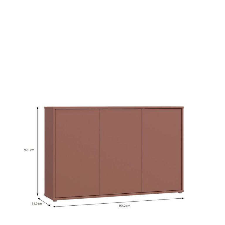 Alice Springs Hall Cabinet - 3 Door - Terracotta