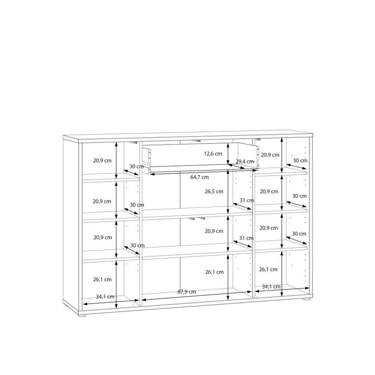 Alice Springs Storage Cabinet - 4 Door - 1 Drawer - Sand