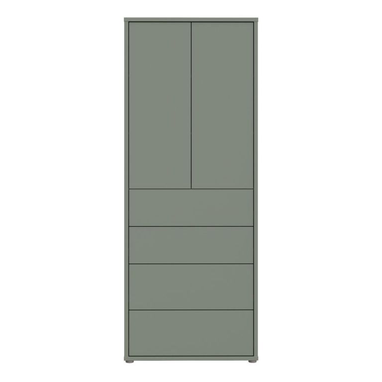 Alice Springs Storage Cabinet - 2 Door - 4 Drawer - Tall - Sage Green