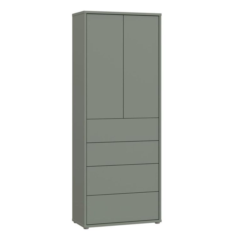Alice Springs Storage Cabinet - 2 Door - 4 Drawer - Tall - Sage Green