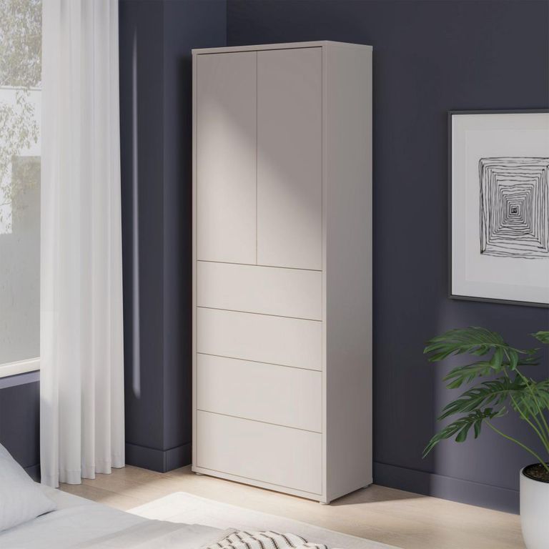 Alice Springs Storage Cabinet - 2 Door - 4 Drawer - Tall - Sand