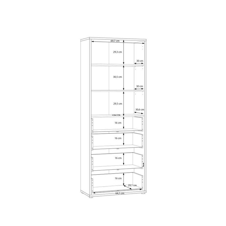 Alice Springs Storage Cabinet - 2 Door - 4 Drawer - Tall - Sand