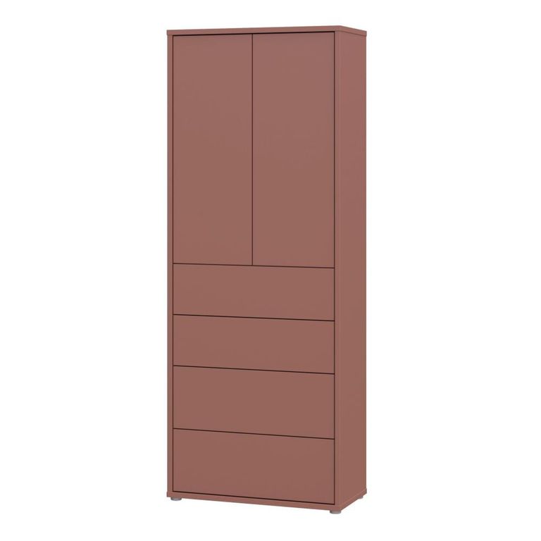 Alice Springs Storage Cabinet - 2 Door - 4 Drawer - Tall - Terracotta