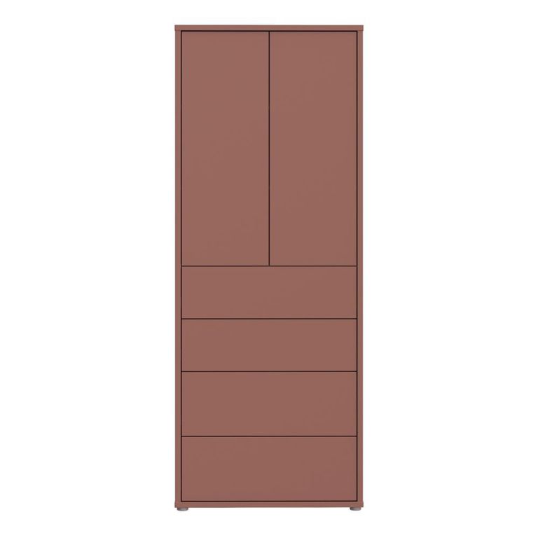 Alice Springs Storage Cabinet - 2 Door - 4 Drawer - Tall - Terracotta