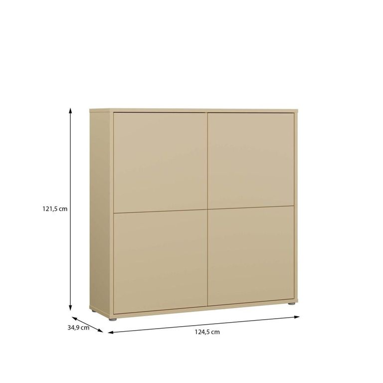 Alice Springs Storage Cabinet - 4 Door - Large - Butter Yellow