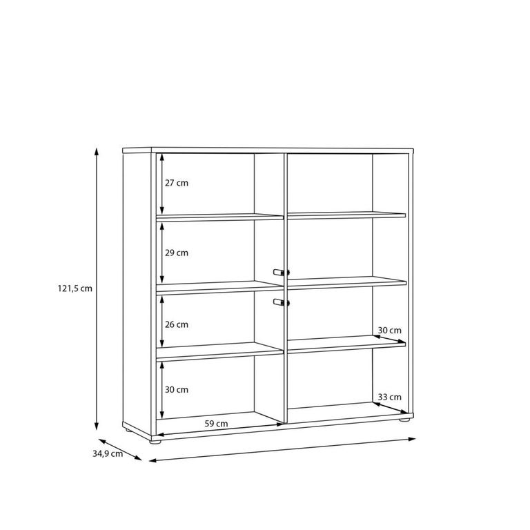 Alice Springs Storage Cabinet - 4 Door - Large - Light Grey