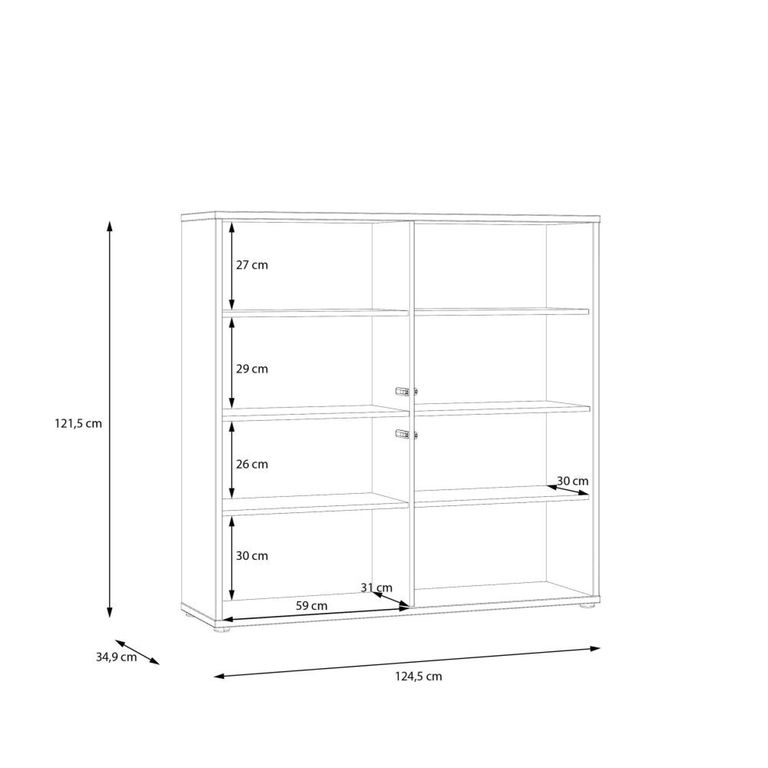 Alice Springs Storage Cabinet - 4 Door - Large - Taupe
