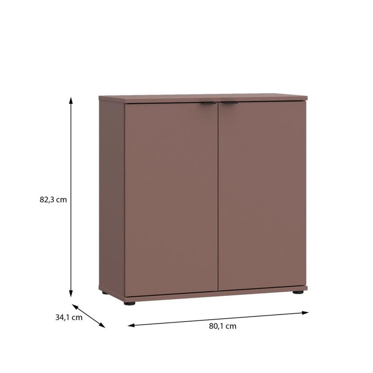 Ganymede Hall Cabinet - 2 Door - Terracotta