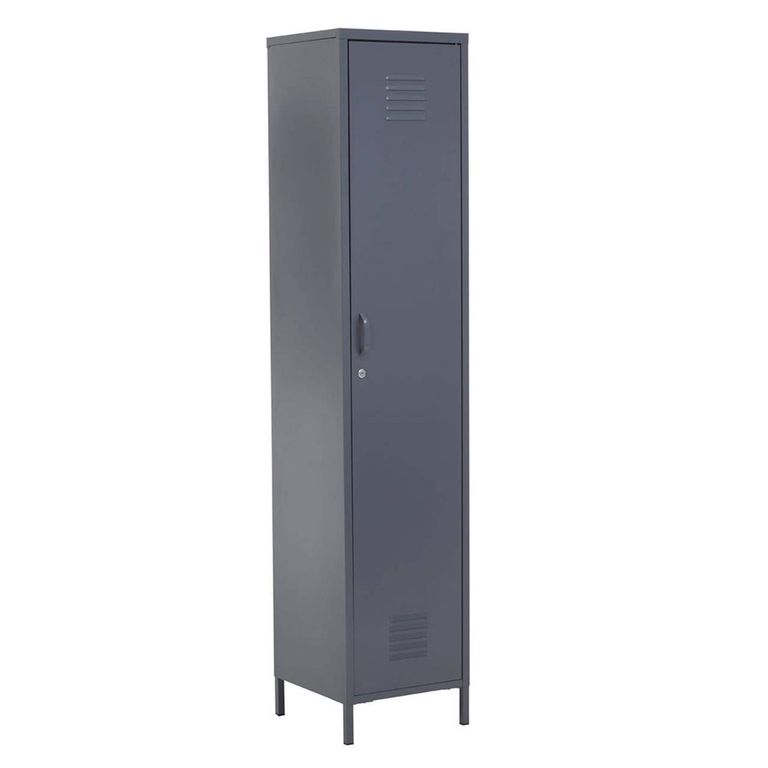Academy Metal Tall Cabinet - 1 Door - Grey