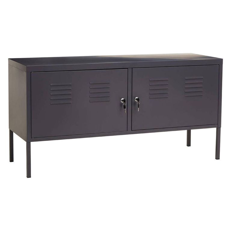 Academy Metal Small Sideboard - 2 Door - 118cm - Grey