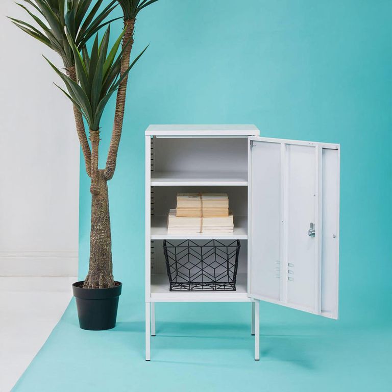 Academy Metal Cabinet - 1 Door - White