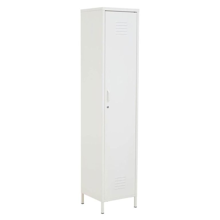 Academy Metal Tall Cabinet - 1 Door - White