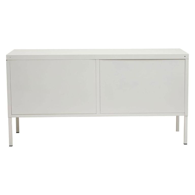 Academy Metal Small Sideboard - 2 Door - 118cm - White