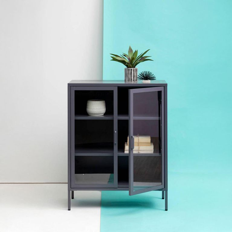 Acier Metal Cabinet - 2 Door - Grey