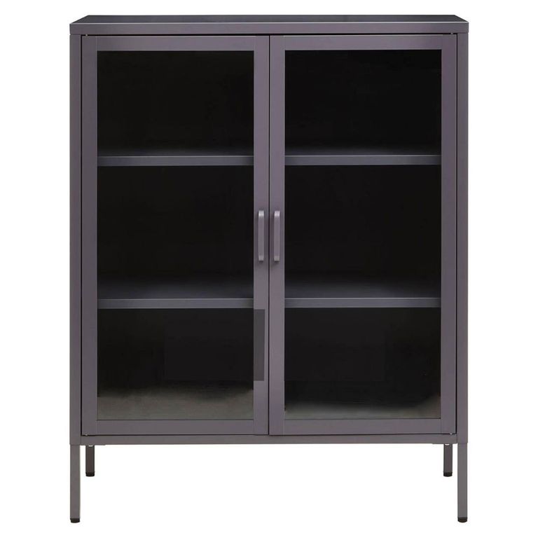 Acier Metal Cabinet - 2 Door - Grey