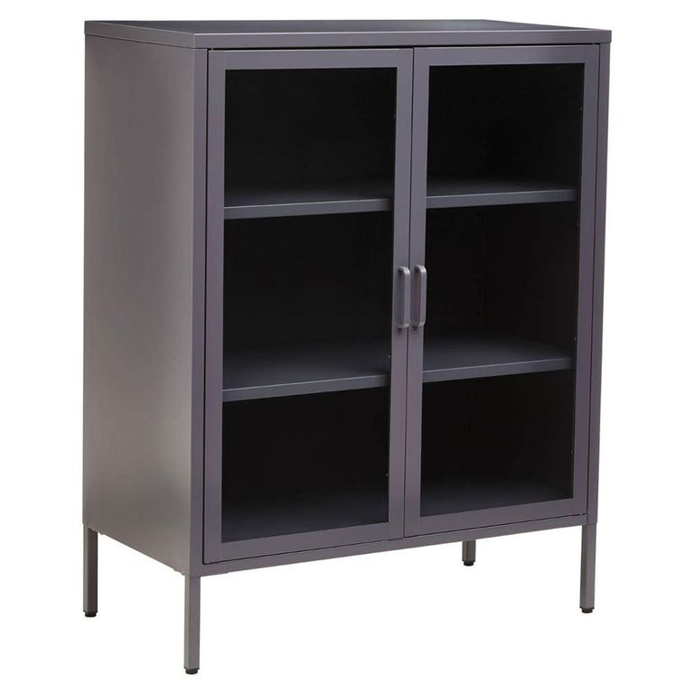 Acier Metal Cabinet - 2 Door - Grey