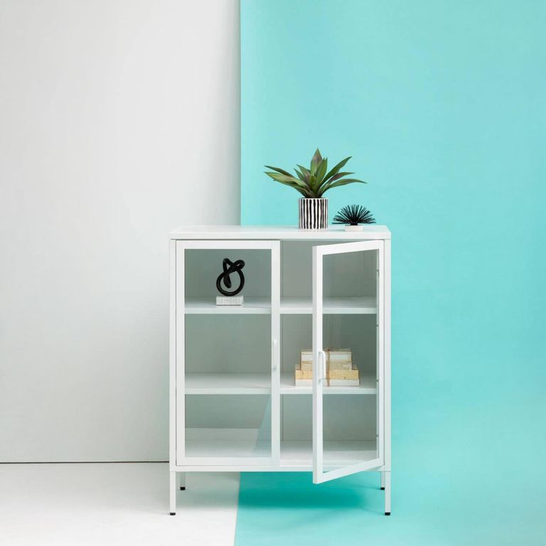 Acier Metal Cabinet - 2 Door - White