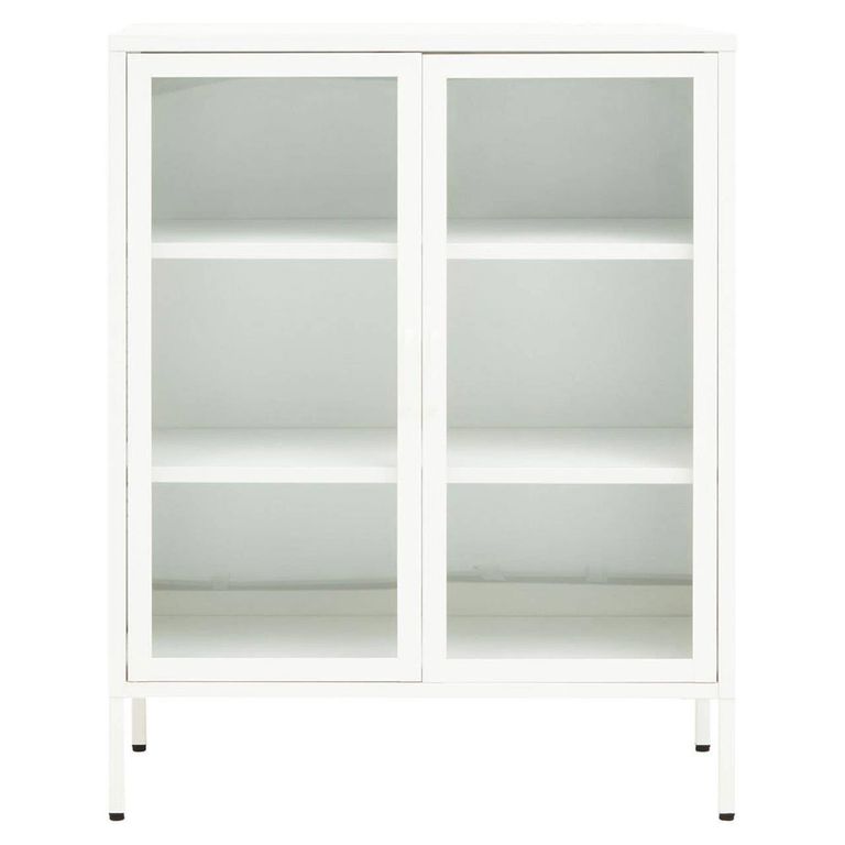 Acier Metal Cabinet - 2 Door - White