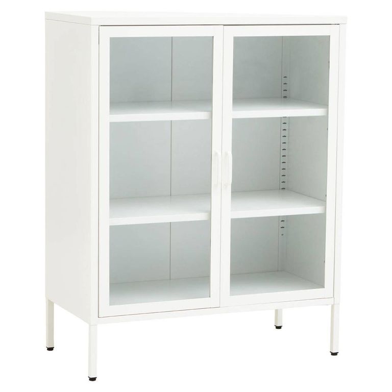 Acier Metal Cabinet - 2 Door - White