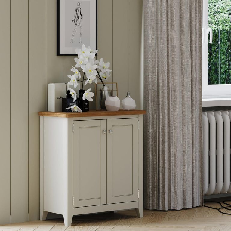 Arden Grey Painted Compact 2 Door Storage Cabinet