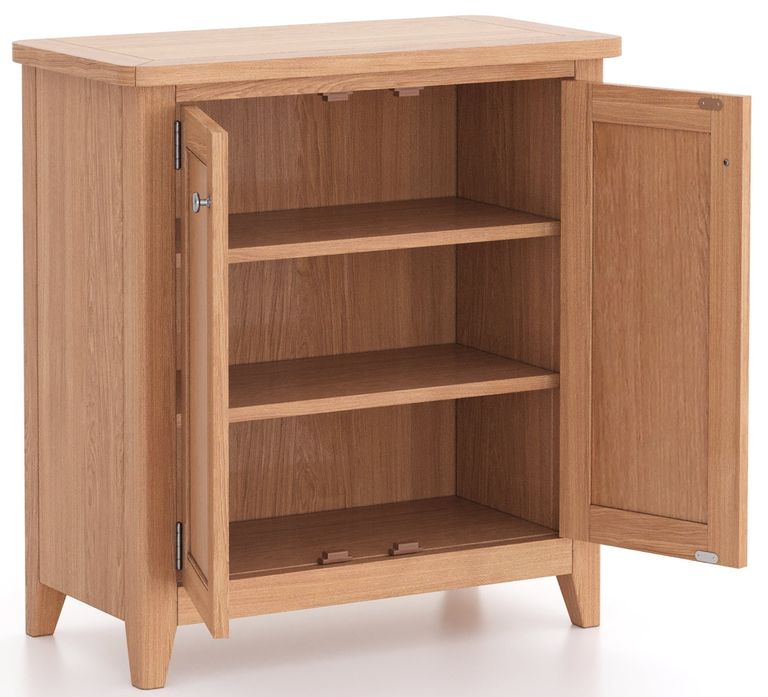Arden Oak Compact 2 Door Storage Cabinet