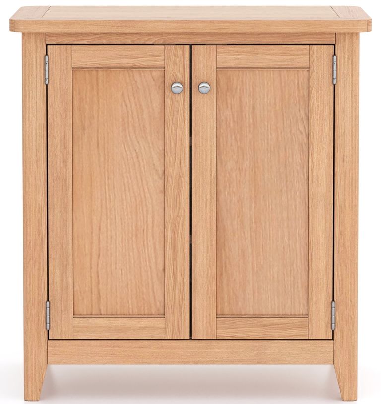 Arden Oak Compact 2 Door Storage Cabinet