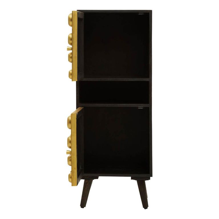 Arti Tall Cabinet - 2 Door - Black - Mango Wood