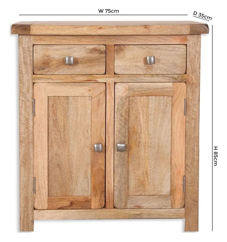 Bombay Solid Mango Wood 2 Door Hall Cabinet
