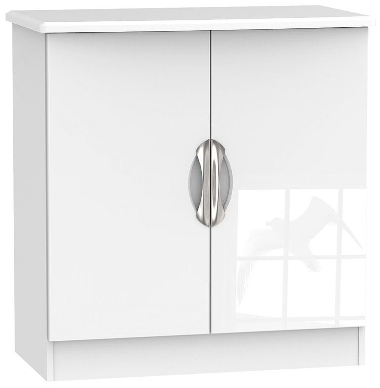Camden White Gloss 2 Door Hall Cabinet