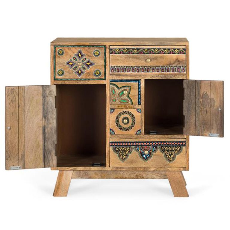 Chieti Hall Cabinet - Mango Wood - Painted - 2 Door