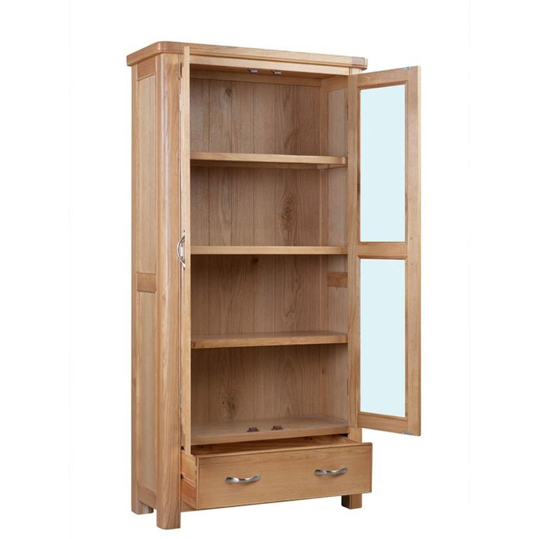Clarion Display Cabinet - 2 Door - Oak