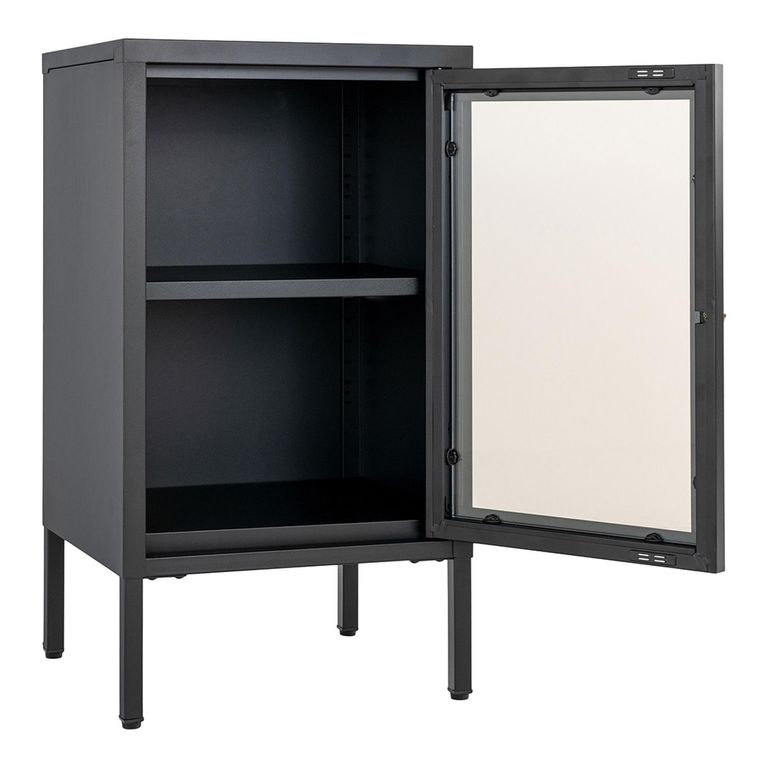 Dalby Cabinet - 1 Door - Narrow - Metal - Black