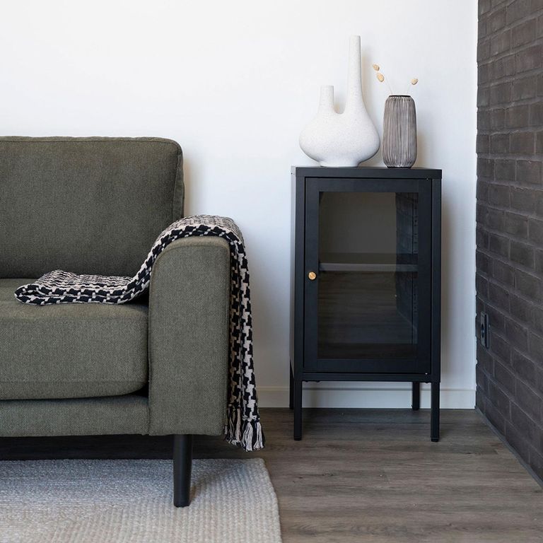 Dalby Cabinet - 1 Door - Narrow - Metal - Black