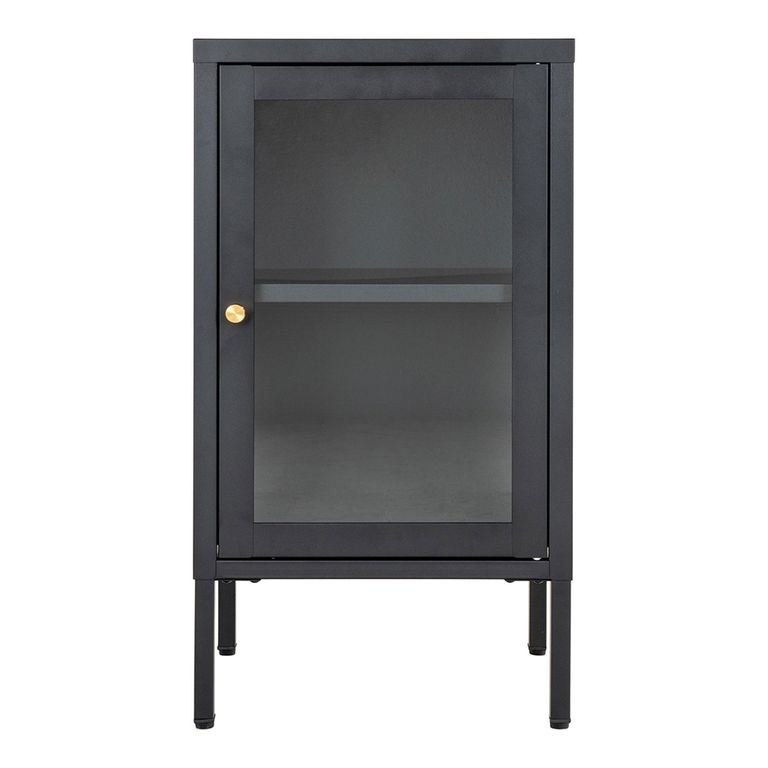 Dalby Cabinet - 1 Door - Narrow - Metal - Black