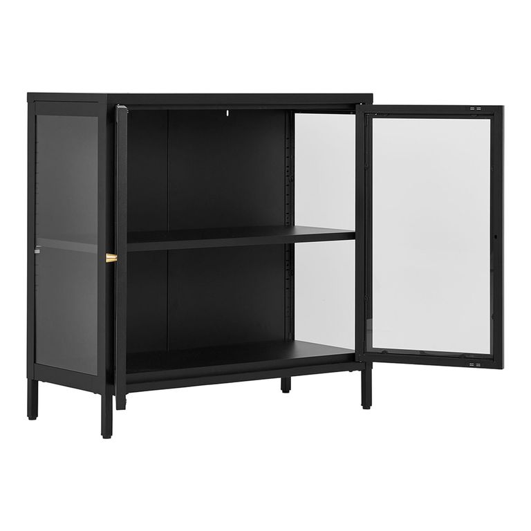 Dalby Cabinet - 2 Door - Metal - Black