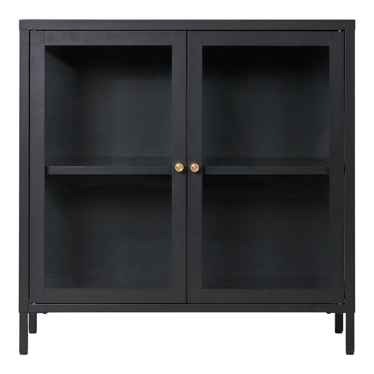 Dalby Cabinet - 2 Door - Metal - Black