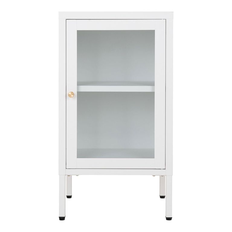 Dalby Cabinet - 1 Door - Narrow - Metal - White