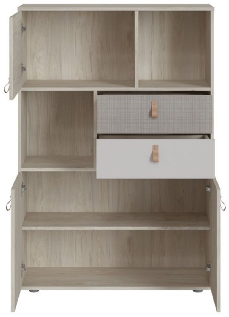 Denim Light Wood Effect 3 Door Cabinet