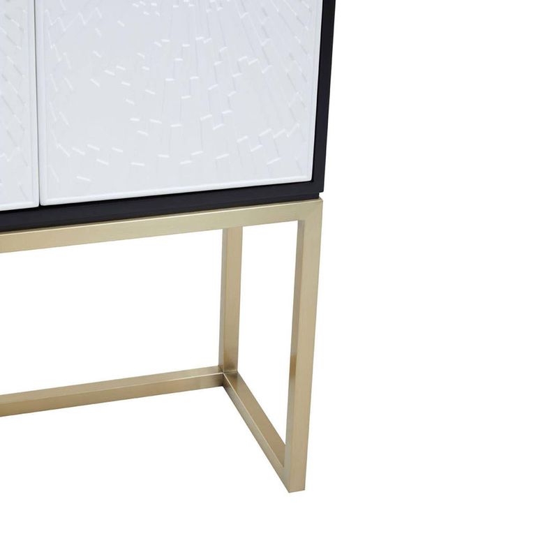 Dumas Hall Cabinet - 2 Door - Black and White