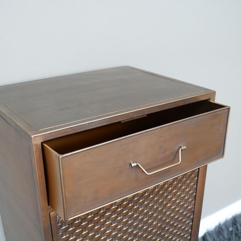 Hall Cabinet - 1 Door - 1 Drawer - Copper