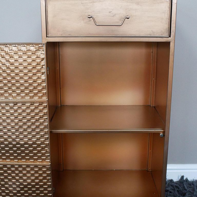 Hall Cabinet - 1 Door - 1 Drawer - Copper