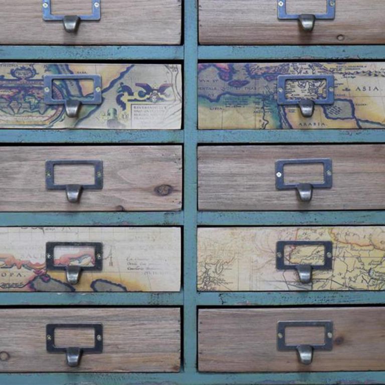 Storage Cabinet - Fir Wood - Multi Drawer - Apothecary - Large