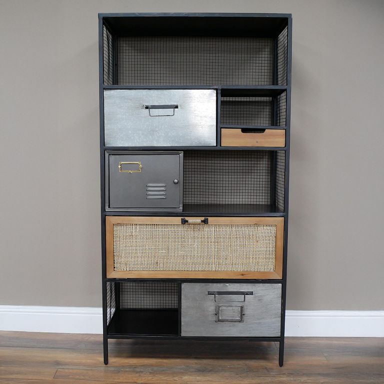 Cabinet - Black Metal - Industrial